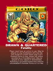 Mortal Kombat Kard Game TCG 1992 Kano Double Knife Slash Special Move Card  Game
